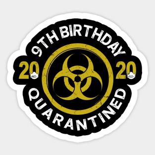 9Th Birthday 2020 Quarantined Graduation Sticker